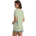 thumbnail image 5 of Women's Ultra-Soft V-Neck Short Sleeve Trendy Casual T-Shirt, 5 of 6