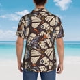 thumbnail image 6 of Goofa Vector Butterflies Hawaiian Shirt for Men, Unisex Summer Beach Casual Short Sleeve Button Down Shirts,Aloha Tropical Floral print shirt-Small, 6 of 9