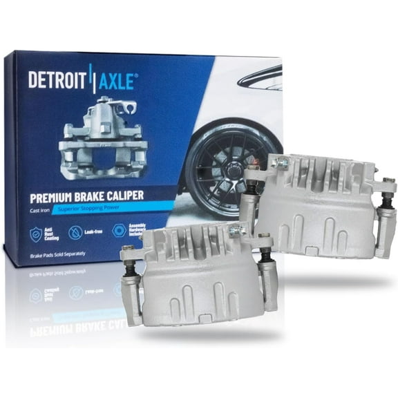 Detroit Axle - 2 Front Brake Calipers for Cadillac CTS STS, Brake Calipers with Bracket 2003-2008 CTS 2005-2008 STS, Replacement Left and Right Brake Caliper w/Forward Mount Caliper