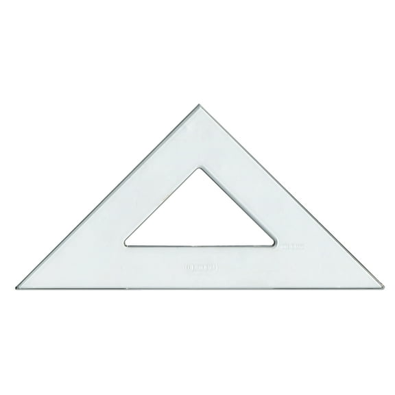 Westcott Student Grade Polystyrene Triangle, 45 and 90 Degrees, 10 Inches, Clear