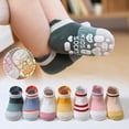thumbnail image 2 of 5 par/lote de calcetines tobilleros antideslizantes para bebés con empuñaduras de goma, calcetines de algodón de corte bajo para niños y niñas, calcetines de suelo para niños pequeños Tan Jianjun unisex, 2 of 2