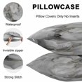 thumbnail image 5 of Grey Ombre Marble Throw Pillow Covers 16x16 Inch Set of 2, Gray Marble Crack Abstract Modern Waterproof Outdoor Pillow Covers, Decorative Cushion Pillowcases for Couch, Sofa, Bed, Garden, Patio, 5 of 9