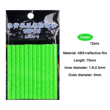 

Turn Heads and Stay Safe with Our Reflective Spoke Upgrade HIMIWAY Reflective Bike Spokes 12Pcs Riding Bike Bicycle Wheel Spoke Reflector Reflective Mount Clip Tube Cycling Warning-Strips