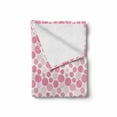thumbnail image 2 of Geometric Soft Flannel Fleece Blanket, Bubbly Pinkish Circles with Blank Little Dots Baby Girl Nursery Themed Forms, Cozy Plush for Indoor and Outdoor Use, 60" x 80", Rose and Pink, by Ambesonne, 2 of 6