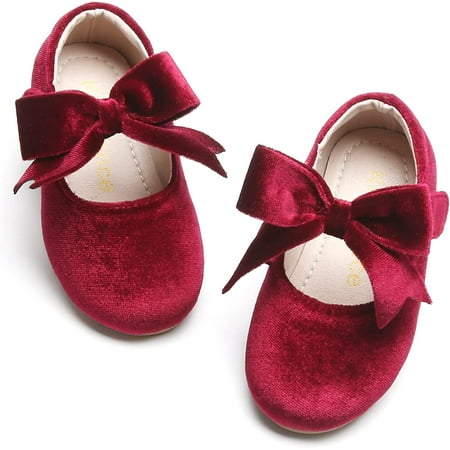 

Toddler Girl Shoe School Party Girls Flat Flower Girl Mary Jane Dress Shoes