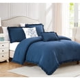 thumbnail image 5 of RT Designer Collection Portland Ruffled Washed Comforter Set Grey King, 5 of 5