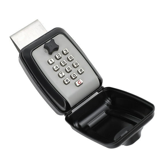 Punch Button Key Lock Box, 12 Digit Combination Waterproof Wall Mounted Car Window Key Safe Box Ample Capacity Versatile Sturdy Metal Case for Turo