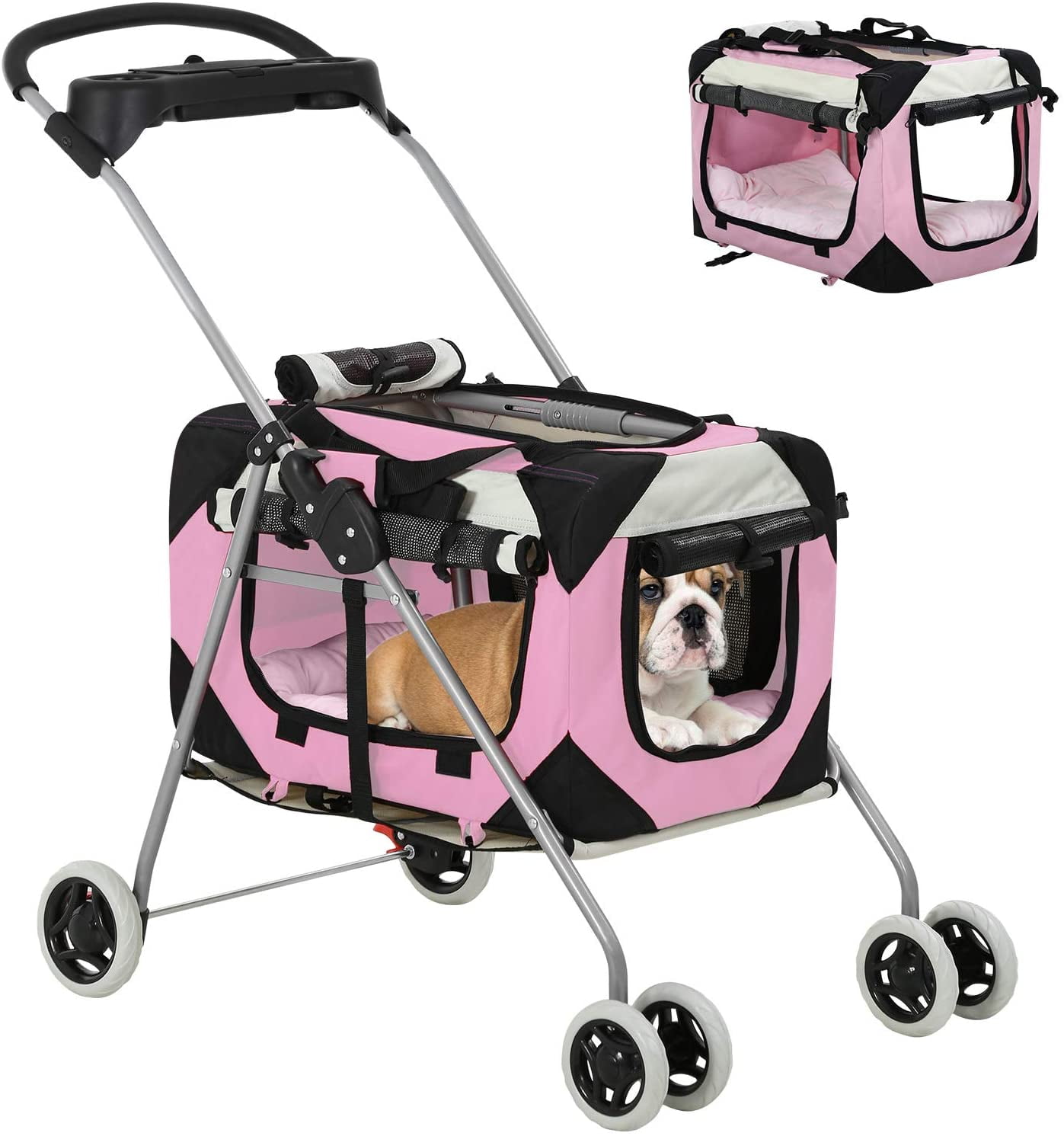 Dog Stroller Cat Stroller Pet Carriers Bag for Small Medium Dogs Cats