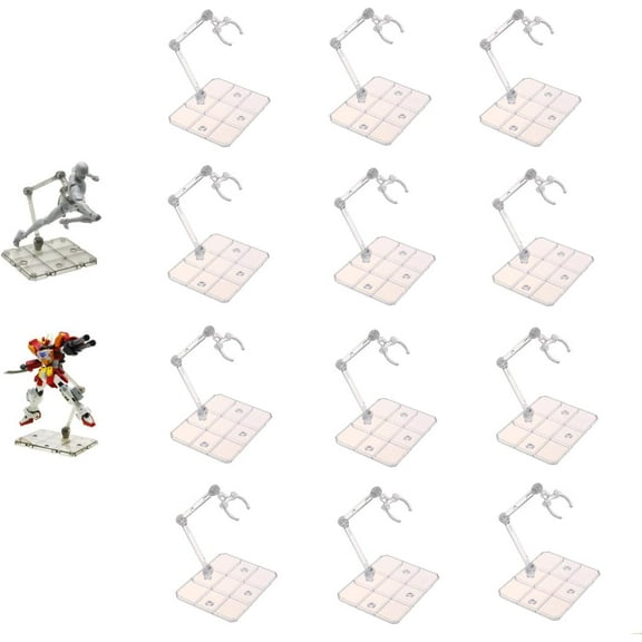 18 Pcs of HG144 Clear Action Figure Display Holder Base Doll Model Support Stand Gundam