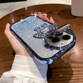 thumbnail image 5 of Compatible with iPhone 14 Pro Max Glitter Case,Bling Sparkly Plating Astronaut Stand Case Cute Astronaut Camera Soft Shockproof Shiny Clear Cover Bumper Case for iPhone 14 Pro Max (Sierra Blue), 5 of 9