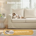 thumbnail image 6 of Vorthio 3-Seater Farmhouse Sofa, Deep Seat Couch with High Back Support, Removable Washable Cover, White, 6 of 8