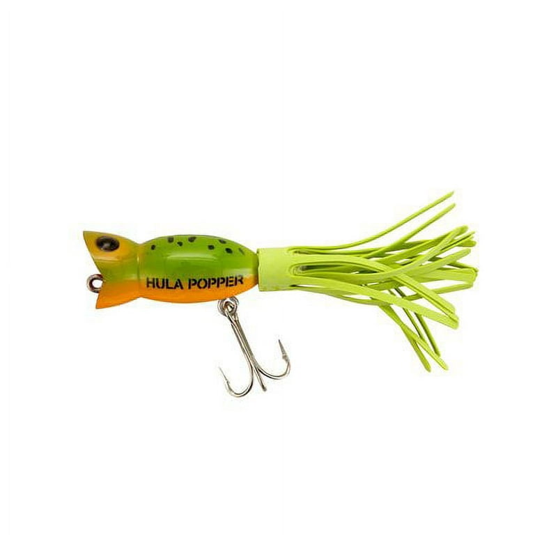 Arbogast Hula Popper Topwater Baits 1 1/4 Frog Yellow Belly 3/16 oz. 