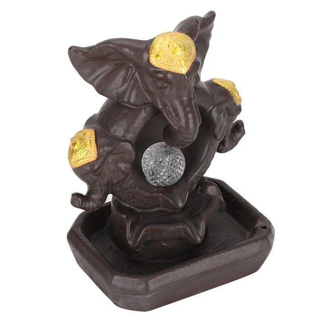 Brûleur d'Encens en Céramique, Brûleur d'Encens en Forme d'Éléphant Haut de Gamme