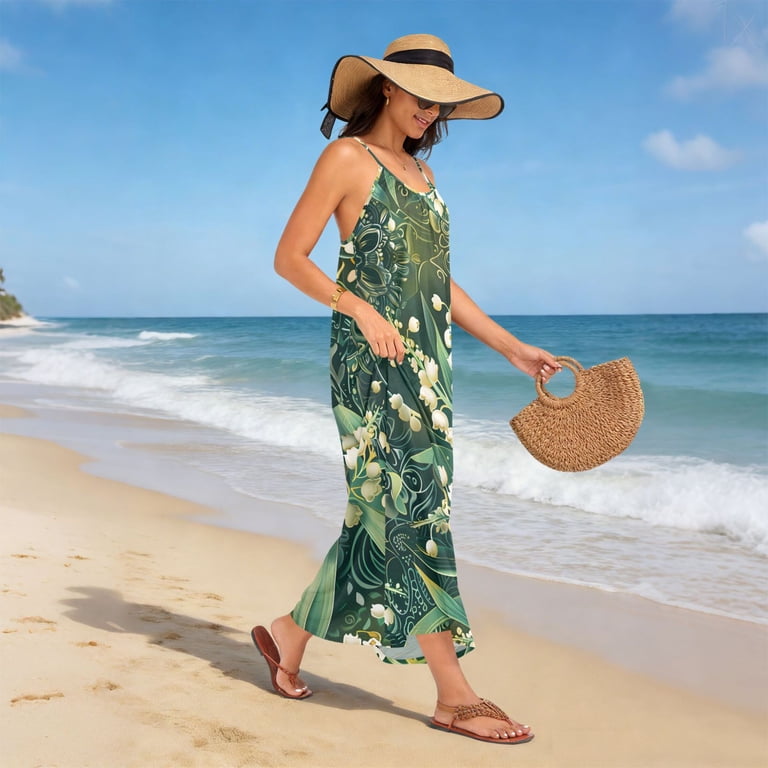 mandala design dress Kaleidoscope Mandala Colorful Floral Boho Design Sleeveless Dress Woman Fashion Long Dresses Women's Summer Suit Dress 2025