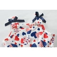 thumbnail image 3 of DDSOL Toddler Girls Independence Day Dresses Sleeveless One-Piece White 4T, 3 of 6