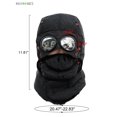 thumbnail image 4 of Dresfit Winter Thermal Hiking Hat with Glasses Unisex Warm Balaclava Hat Windproof Ski Mask Cap for Men Women Black, 4 of 8