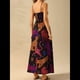 thumbnail image 5 of Vestido Maxi Floral de Verano 2025 para Mujer, Sin Mangas, con Tirantes Finos, Estampado, Fruncido, Estilo Bohemio, para Playa Negro M, 5 of 6