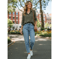 thumbnail image 2 of Women's Long Sleeve Button Down Shirt, Classic Collared Pocket Blouse, Loose Versatile Commute Top, Casual Office Women, 2 of 9