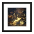 thumbnail image 1 of Weenix Still Life Monkey Dog Dead Game 8X8 Inch Square Wooden Framed Wall Art Print Picture with Mount, 1 of 4