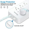 thumbnail image 2 of Cable de extensión de regleta de alimentación con protector contra sobretensiones con USB C, 2 of 5