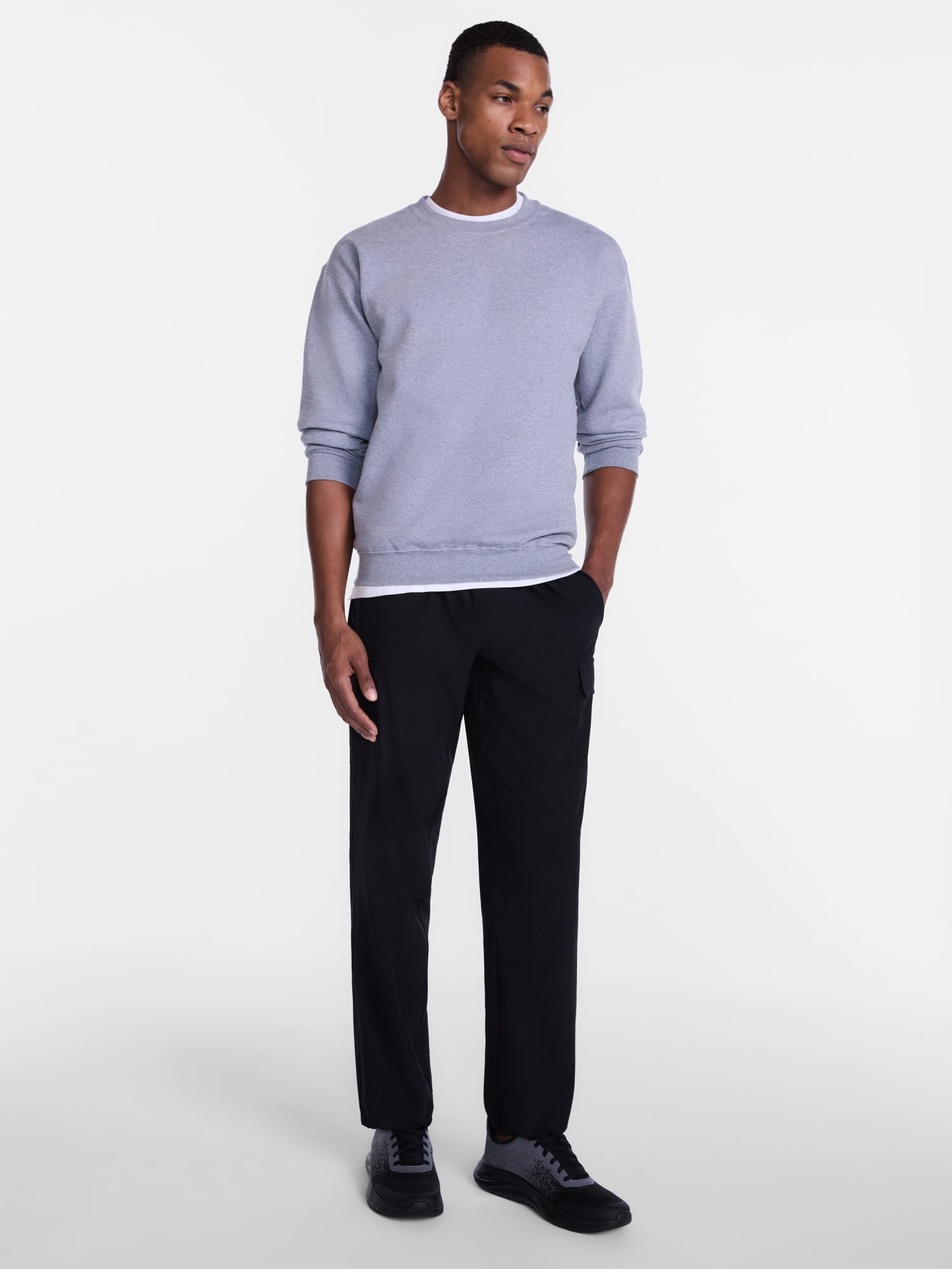 Athletic Works Woven Cargo Open Hem Active Pants, Men's Sizes S-4XLT