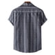 thumbnail image 5 of Qarigey Camisa de poliéster para hombre, cuello vuelto de repuesto, verano, reutilizable, elegante, Vintage, estampado de playa, camisas Camisetas 2XL, 5 of 6
