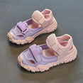 thumbnail image 4 of GiLiling Kids Closed-Toe Sport Sandals, Breathable Mesh Synthetic Upper Dual Adjustable Straps, Non-Slip Thick Sole Outdoor Summer Footwear (Pink, 11.5-12 Years), 4 of 6
