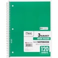 thumbnail image 4 of Mead Spiral Notebook, Wide Ruled, 3 Subject, 120 Sheets, 10.5" x 8", Assorted Colors, 6 Pack, 4 of 4