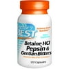 Doctor's Best Betaine HCI Pepsin/Gentian Bitters, 120 CT
