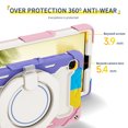 thumbnail image 3 of FJLBDE Case for Samsung Galaxy Tab A7 Lite 8.7 Inch 2021 SM-T220/T225/T227 with 360 Kickstand, Shoulder Strap Carrying Protective Cover, Multicolor Pink, 3 of 6