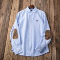 thumbnail image 2 of XDZJLR Men Shirts Casual Solid Color Loose Handsome Long Sleeved Plus Size Fashionable Tops, 2 of 7