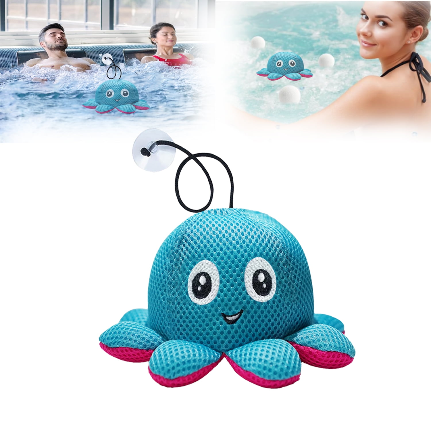Hot Tub Scum Absorber - Reusable Floating Sponge Cleaner for Spa, Oil Absorbing Scum Remover with Waterproof Storage Bag, Keeps Water Clear, Hot Tub Accessories for Adults (1 Pack)