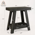 thumbnail image 3 of Finmind 2-Tier Wooden End Table, Farmhouse Slim Side Table with Storage for Living Room or Bedroom, Rustic Grey, 3 of 6