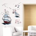 thumbnail image 1 of VELERO pegatinas de pared grande (98X87cm) I barco pez mar océano pegatinas impermeables I pegatina de pared para azulejos de ba?o, habitación infantil bebé adolescente ni?o ni?a ShuxiuWang 8390614291034, 1 of 1