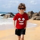 thumbnail image 4 of Blusas y camisas de manga corta con cuello redondo para niños y niñas, color liso, con estampado de expresión linda, manga corta, holgadas y cómodas, blusa para niña, 4 of 6