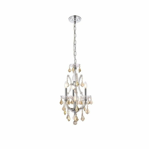 2800 Maria Theresa Collection Pendant D:12in H:22in Lt:4 Chrome Finish (Royal Cut Crystals)