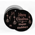 thumbnail image 2 of Inkdotpot Pack Of 100 Merry Christmas & Happy Holiday Favor Paper Tags Craft Real Rose Gold Foil Hang Tags, 2 of 6