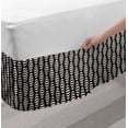 thumbnail image 2 of Abstract Bed Skirt, Wavy Lines Pattern Geometric Striped Design Oval Shapes Monochrome, Elastic Bedskirt Dust Ruffle Wrap Around for Bedding Decor, 4 Sizes, Beige and Charcoal Grey, by Ambesonne, 2 of 2