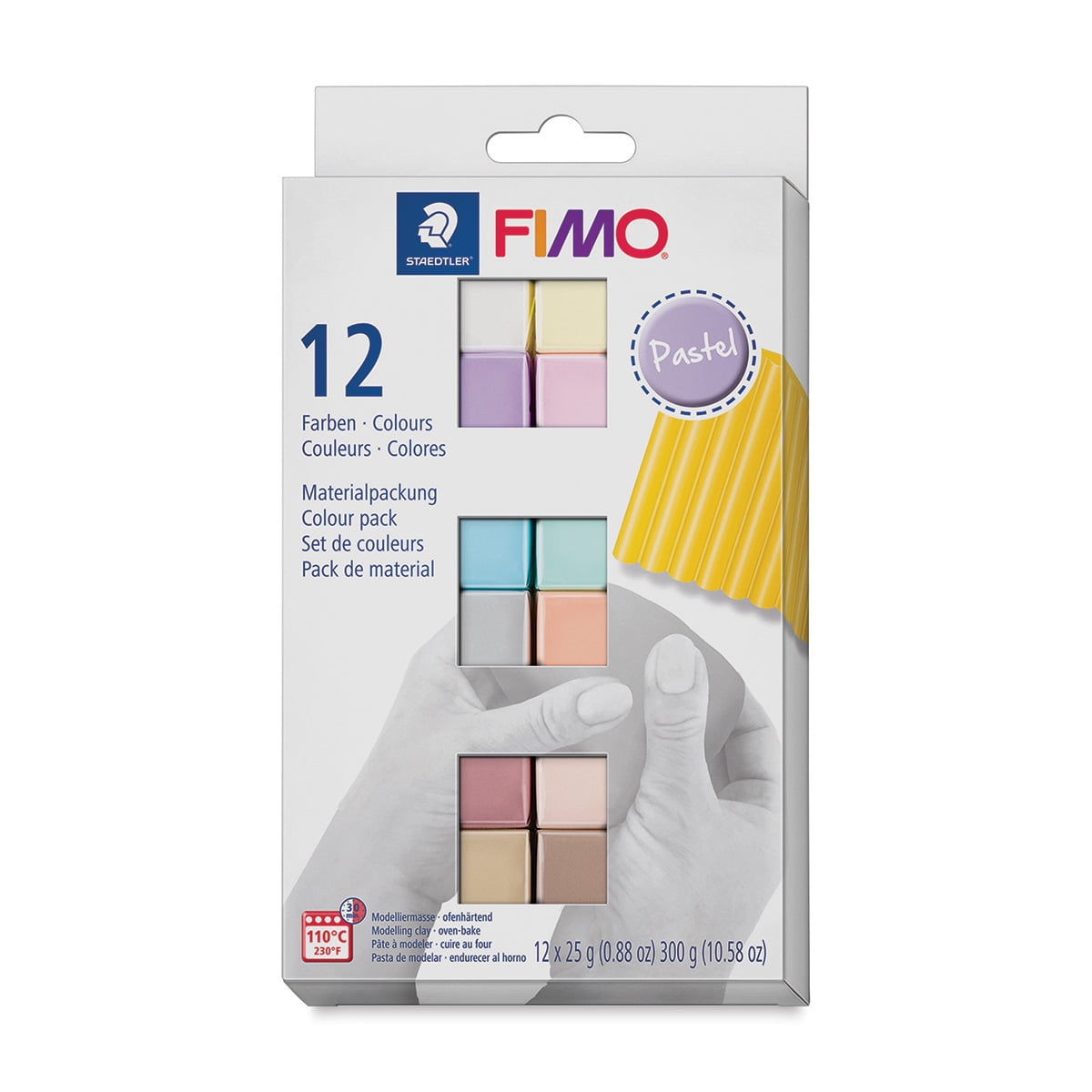 Staedtler Fimo Soft Polymer Clays Pastel Colors, Set of 12