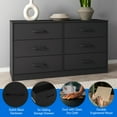 thumbnail image 5 of Mainstays Ardent 53.75" Wide 6 Drawer Dresser, Black, 5 of 18