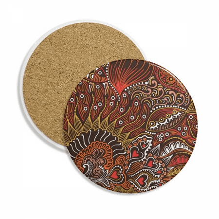 

Decorative Pattern Colourful Fishes Coaster Cup Mug Tabletop Protection Absorbent Stone