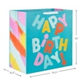 thumbnail image 3 of Hallmark Extra-Deep Birthday Gift Bag (Happy Wishes on Teal), 3 of 6