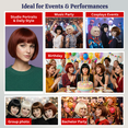 thumbnail image 6 of Dress Up America Short Bob Wig with Bangs for Women – Classic Lightweight Bob Cut Wig, Natural Look Synthetic Hair, Adjustable Cap, Ready to Wear for Daily Use, Halloween & Special Occasions, 6 of 7