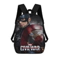thumbnail image 1 of Captain America-theme Backpack, Campus style schoolbag Bookbag with Adjustable Shoulder Straps And Large Zip Compartment, Unisex Travel Bags.17”, 1 of 6