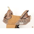 thumbnail image 4 of Hilason Western Horse Trail Barrel Floral Racing American Leather Saddle Tan, 4 of 7