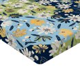 thumbnail image 4 of Ambesonne Floral Fitted Sheet, Spring Flowers Artwork Boho, Twin Size, Avocado Green and Pale Blue, 4 of 5