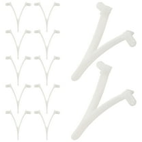 12 Pcs Pool Accessories Skimmer Bar Clamps White