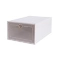 thumbnail image 1 of 1 uds/5 uds/10 Uds caja de zapatos de plástico apilable plegable organizador de zapatos cajón caja de almacenamiento con puerta transparente abatible se?oras M LingWen 8390612191435, 1 of 1