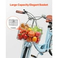 thumbnail image 5 of KFFKFF 26" Cruiser Bike, 7-Speed,Pale Blue Coastal Riding Bike with Spacious Basket and Back Stand, Safe & Robust Bicycle with Modifiable Saddle, 5 of 9