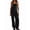 Black, variant on Corduroy Overalls for Women Wide Leg Bib Pants Adjustable Romper Jumpsuit with Pockets Beige M